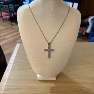 Sterling silver 1/2 carat diamond cross